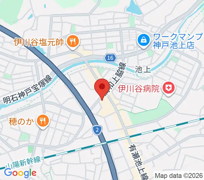 スガナミ楽器 伊川谷ミュージックセンターの地図