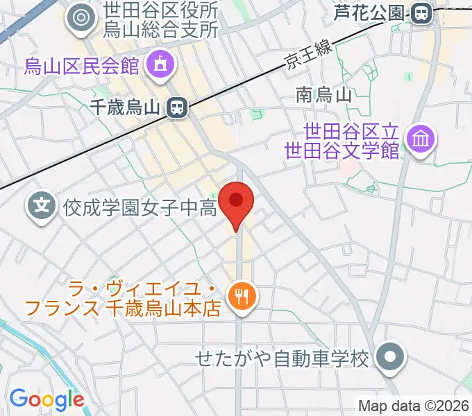 スガナミ楽器 烏山南口センターの地図