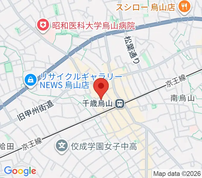 スガナミ楽器 烏山北口センターの地図