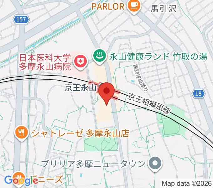 スガナミ楽器 永山センターの地図