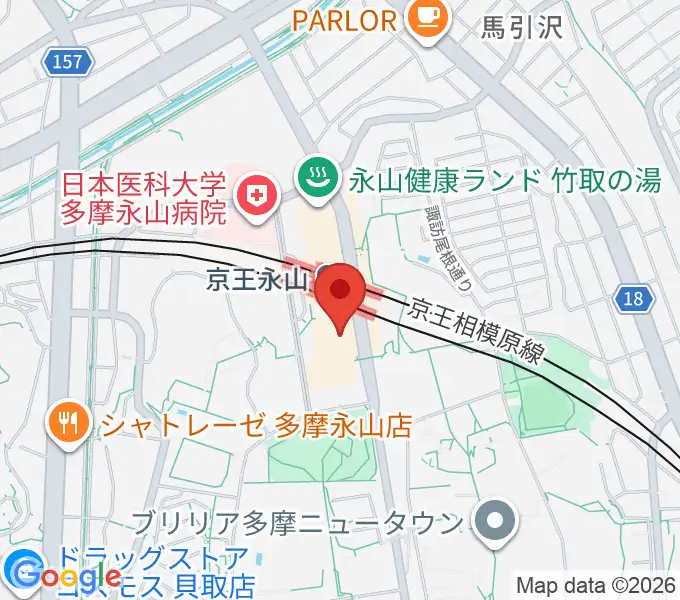 スガナミ楽器 永山センターの地図