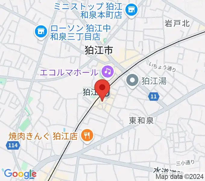 スガナミ楽器 狛江センターの地図