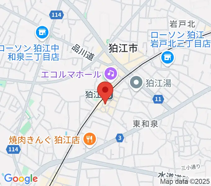スガナミ楽器 狛江センターの地図