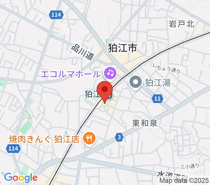 スガナミ楽器 狛江センターの地図
