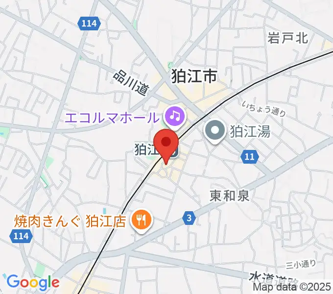 スガナミ楽器 狛江センターの地図