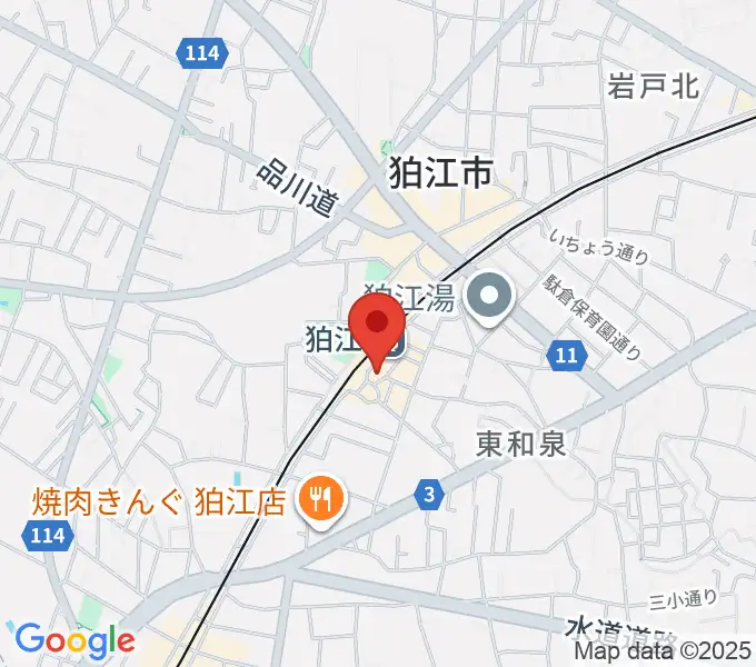 スガナミ楽器 狛江センターの地図