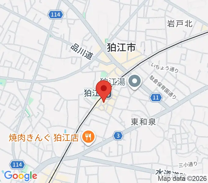 スガナミ楽器 狛江センターの地図