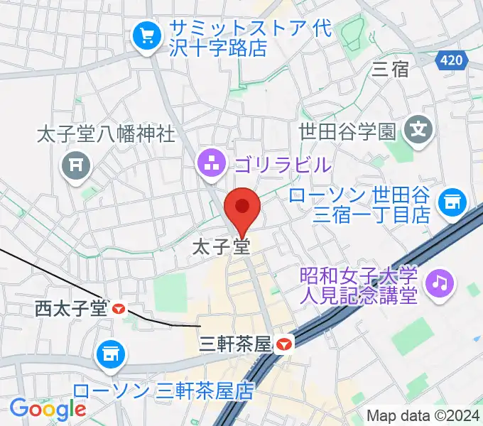 スガナミ三軒茶屋センターの地図