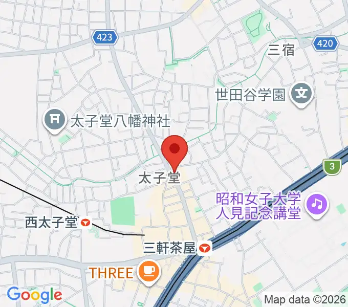スガナミ三軒茶屋センターの地図