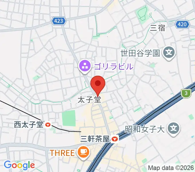 スガナミ三軒茶屋センターの地図