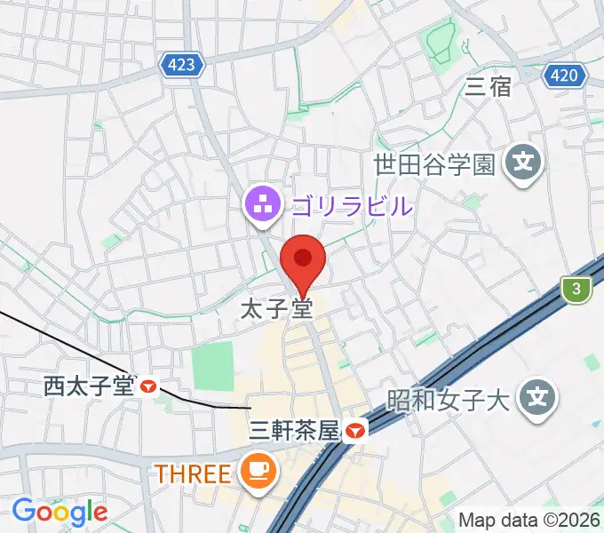 スガナミ三軒茶屋センターの地図