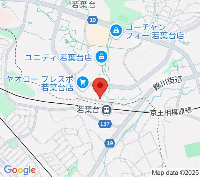 スガナミ楽器 若葉台センターの地図