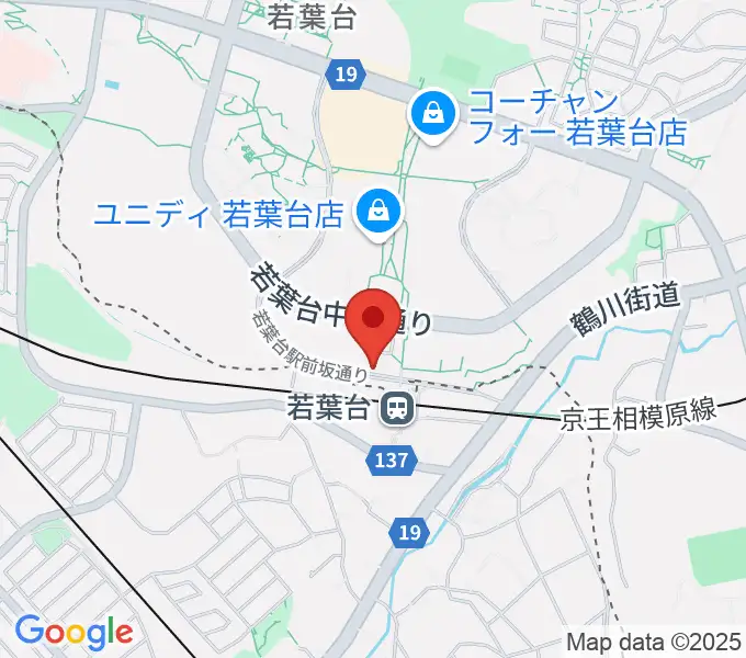 スガナミ楽器 若葉台センターの地図
