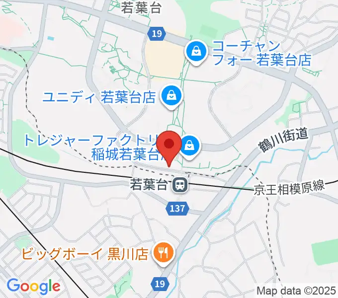 スガナミ楽器 若葉台センターの地図