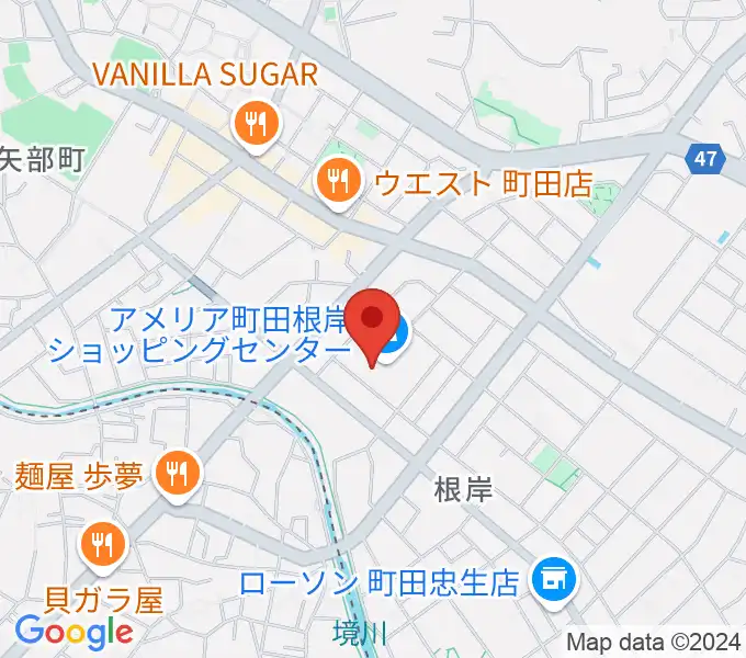 スガナミ楽器 町田根岸センターの地図