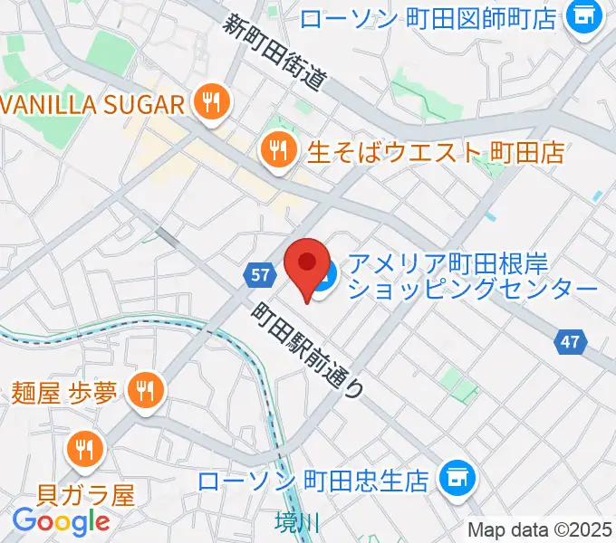 スガナミ楽器 町田根岸センターの地図