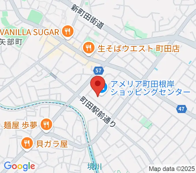 スガナミ楽器 町田根岸センターの地図