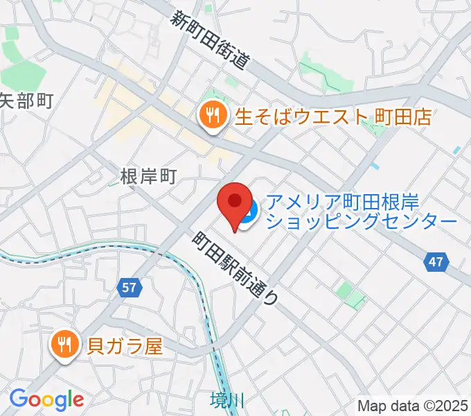 スガナミ楽器 町田根岸センターの地図