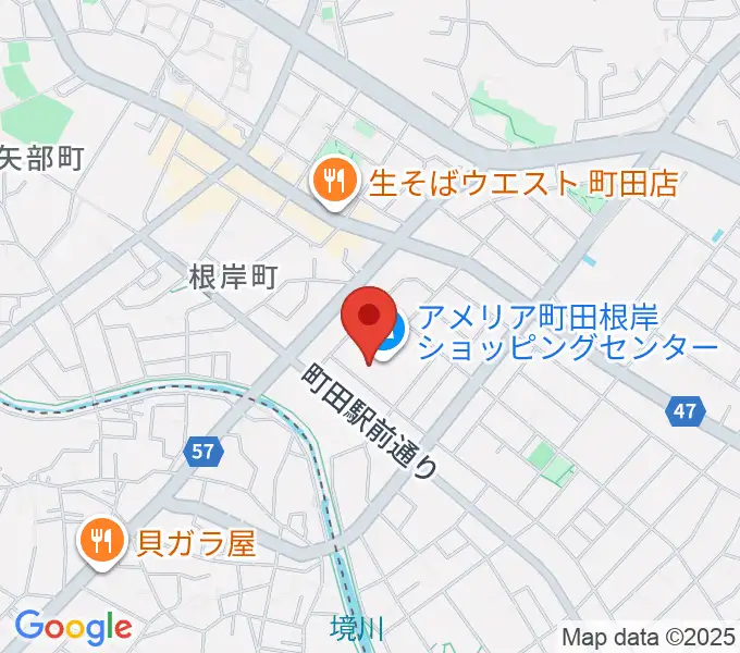 スガナミ楽器 町田根岸センターの地図