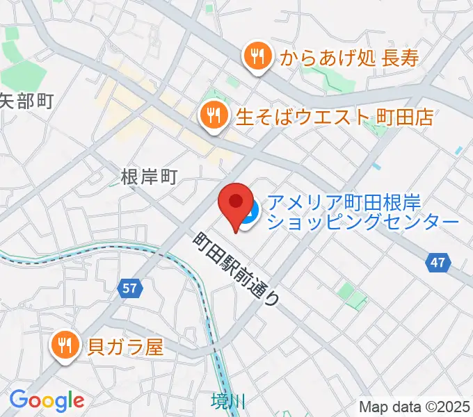 スガナミ楽器 町田根岸センターの地図