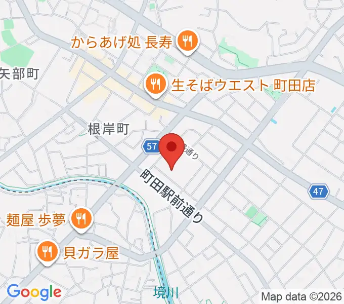 スガナミ楽器 町田根岸センターの地図