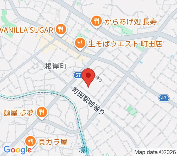 スガナミ楽器 町田根岸センターの地図