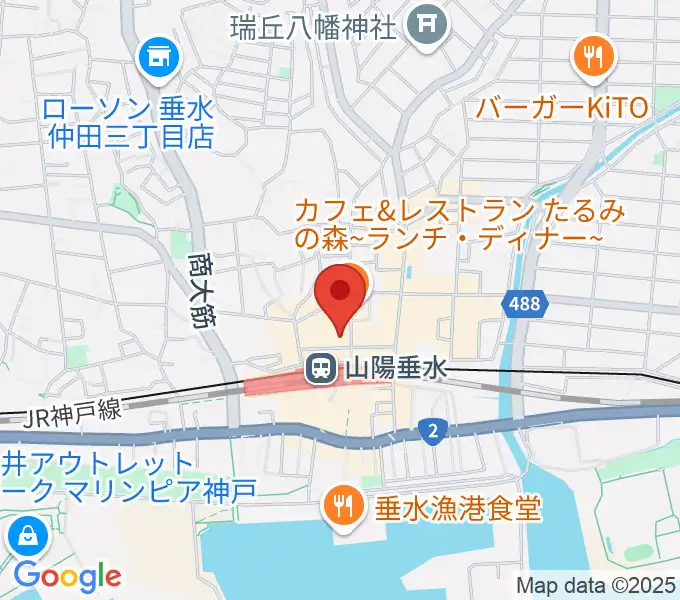 スガナミ楽器 垂水ミュージックセンターの地図