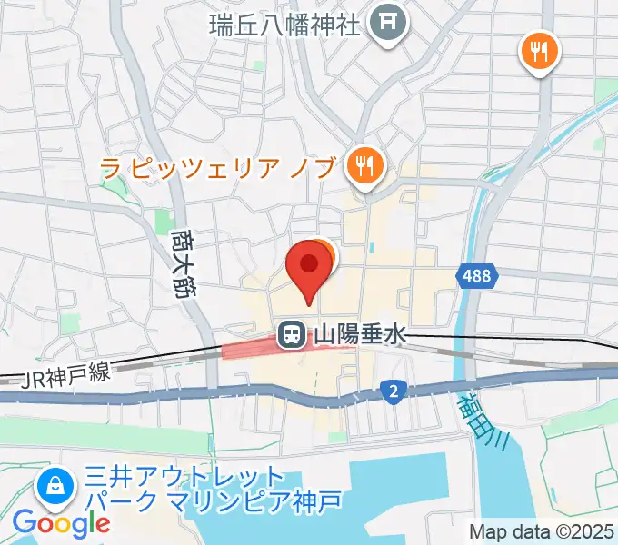 スガナミ楽器 垂水ミュージックセンターの地図