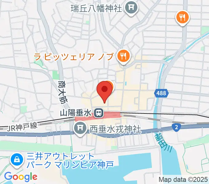 スガナミ楽器 垂水ミュージックセンターの地図