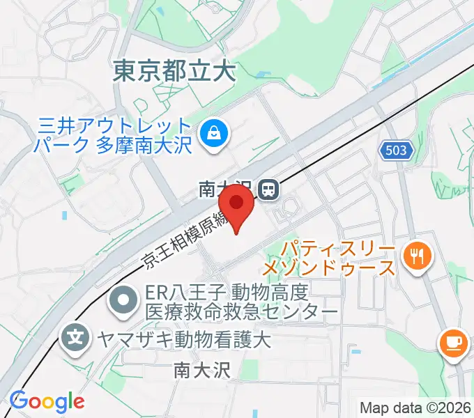 スガナミ楽器 南大沢駅前センターの地図