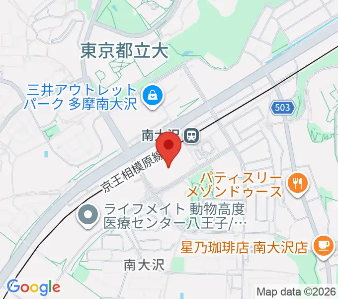 スガナミ楽器 南大沢駅前センターの地図