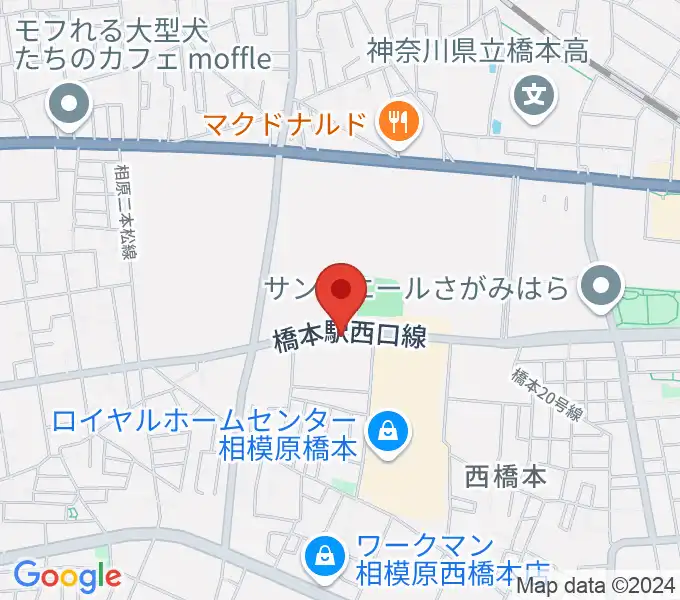 スガナミ楽器 西橋本センターの地図