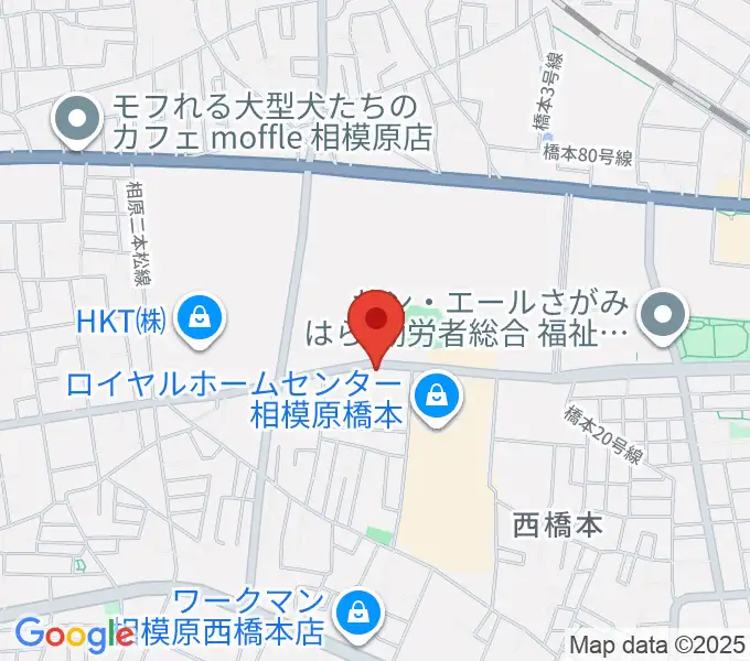 スガナミ楽器 西橋本センターの地図