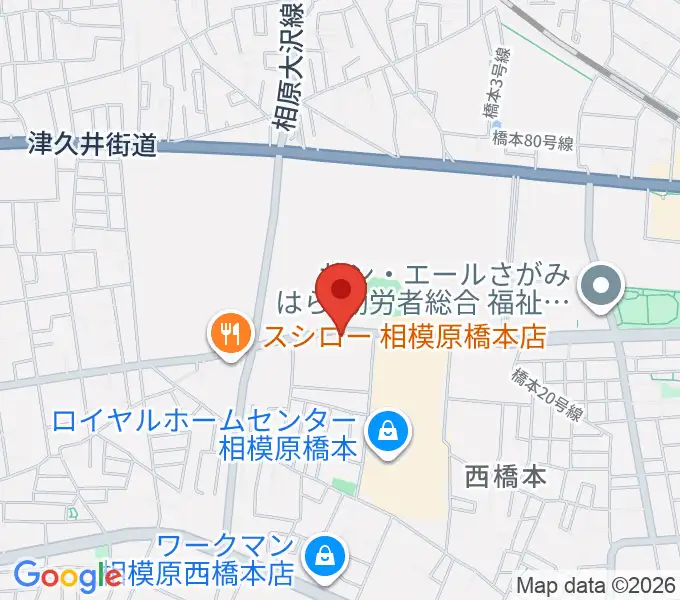 スガナミ楽器 西橋本センターの地図