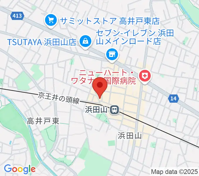 スガナミ楽器 浜田山センターの地図