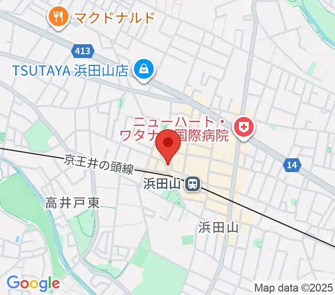 スガナミ楽器 浜田山センターの地図