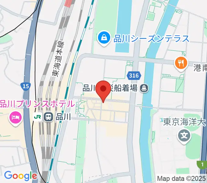 スガナミミュージックサロン品川の地図