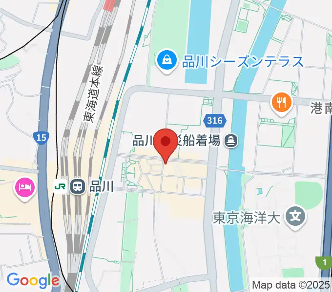スガナミミュージックサロン品川の地図