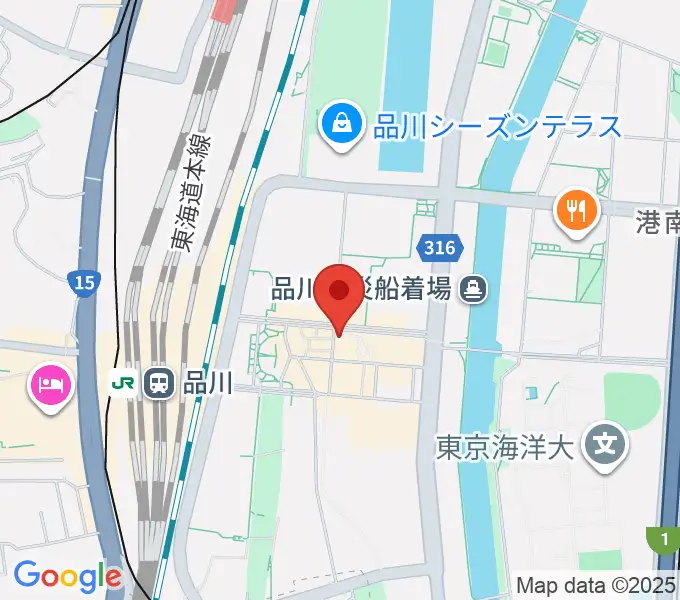 スガナミミュージックサロン品川の地図