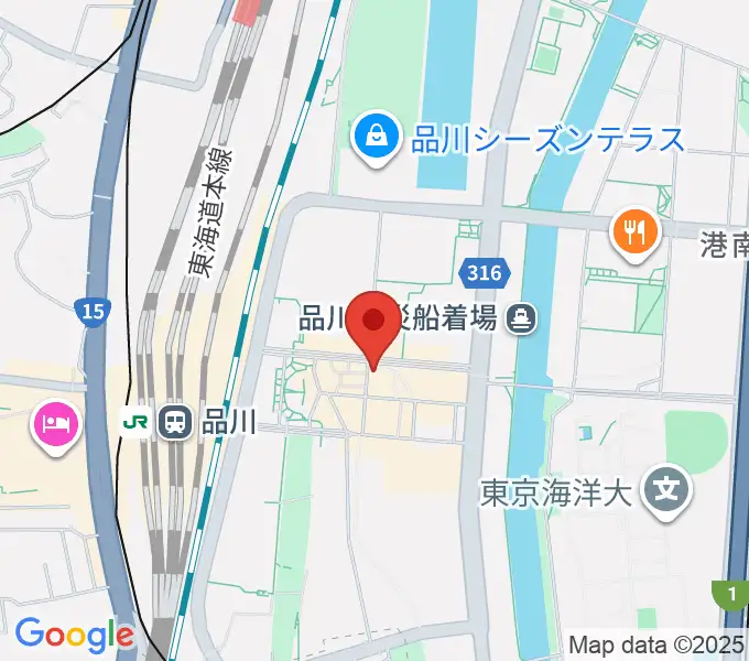 スガナミミュージックサロン品川の地図