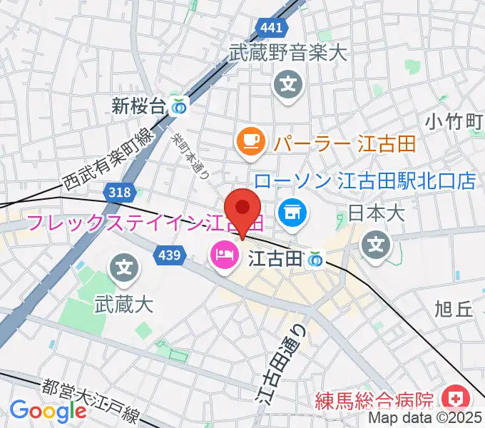 エークラスミュージック 江古田センターの地図