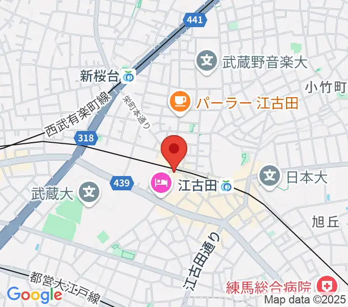 エークラスミュージック 江古田センターの地図