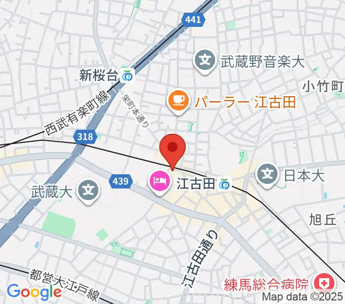 エークラスミュージック 江古田センターの地図