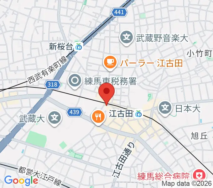 エークラスミュージック 江古田センターの地図