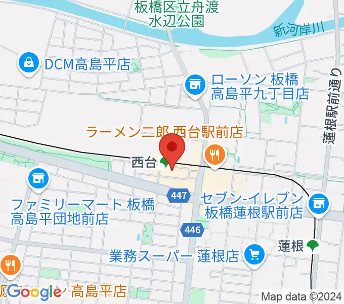 エークラスミュージック 西台センターの地図