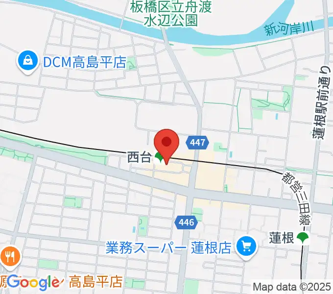 エークラスミュージック 西台センターの地図