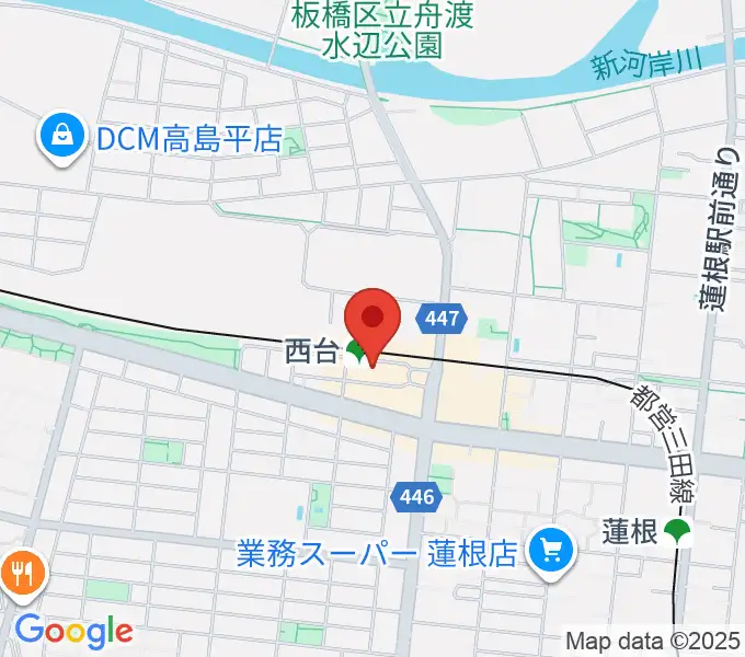 エークラスミュージック 西台センターの地図