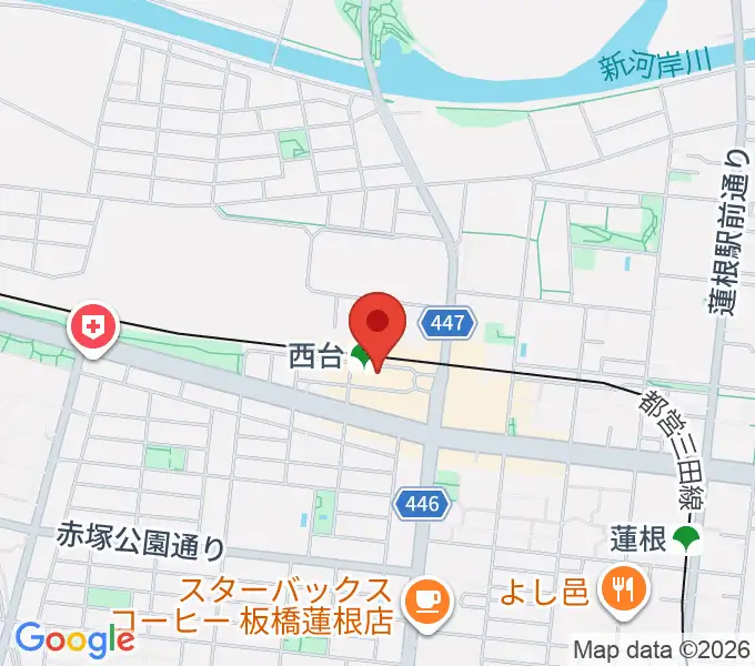 エークラスミュージック 西台センターの地図