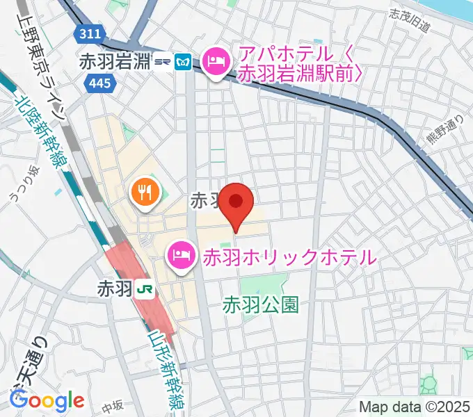 エークラスミュージック赤羽センターの地図