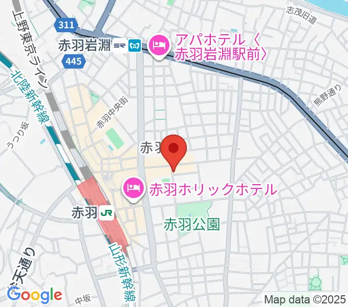 エークラスミュージック赤羽センターの地図
